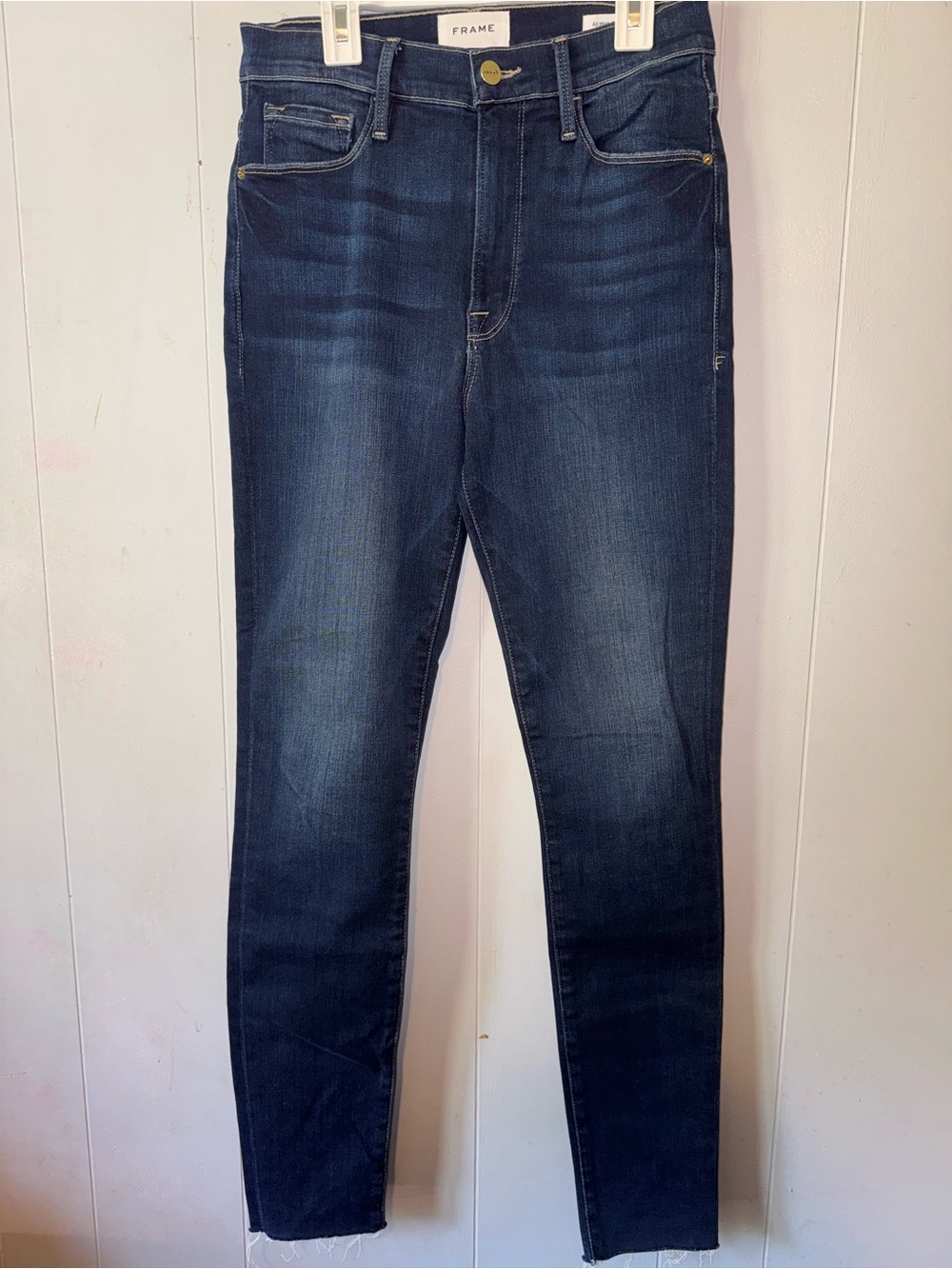 Frame Denim Women's Dark Indigo Skinny Jeans